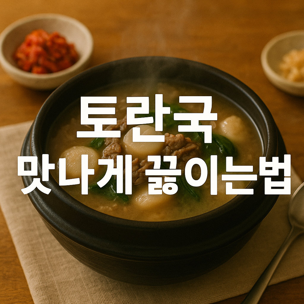 토란국 맛나게 끓이는법