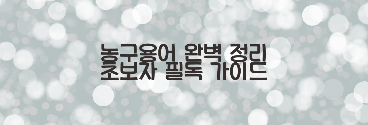 농구용어