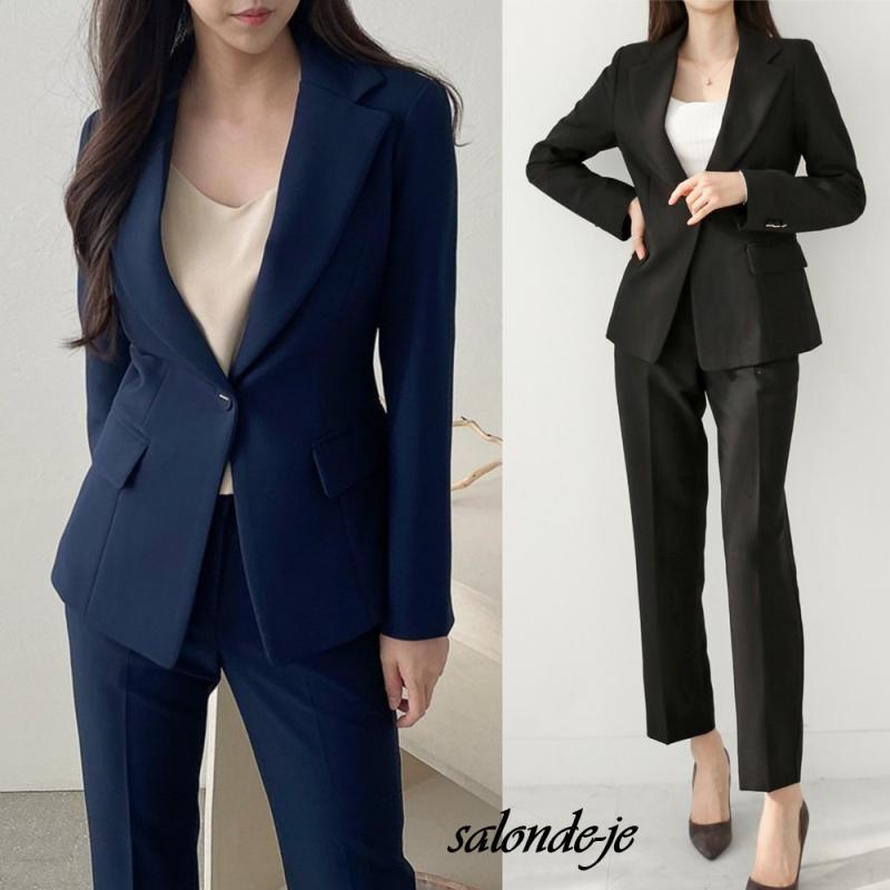 여성정장 세트 슬림 여자세미정장 명품스타일 면접 여자셋업 수트
