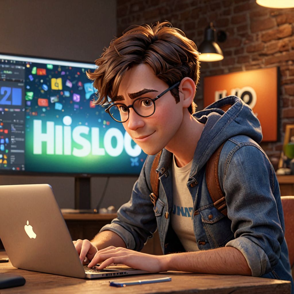 블로그 작업에 열심인 그남자