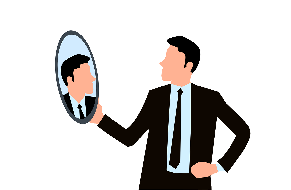 거울 보는 남자