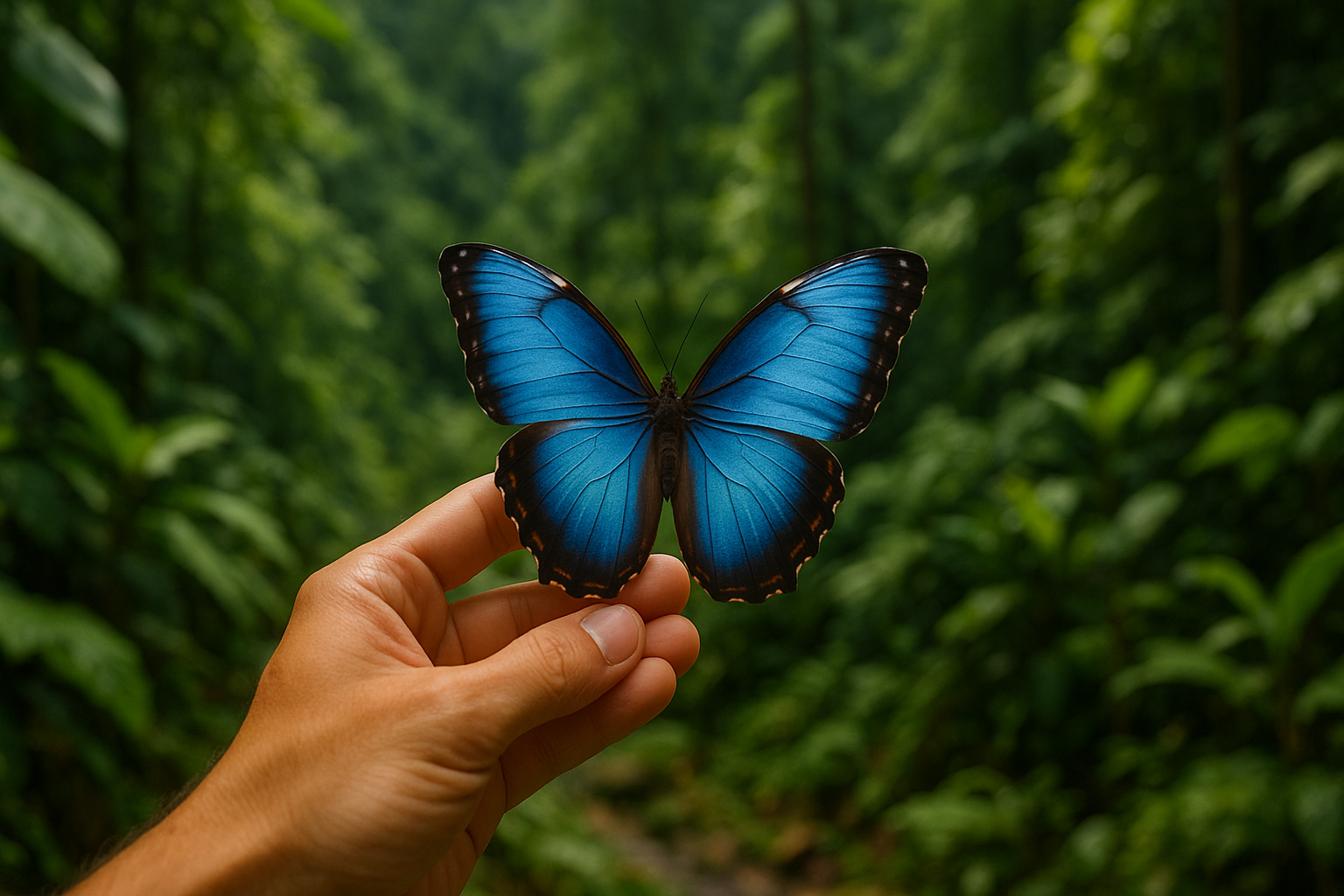 아름다움 몰포나비 사진