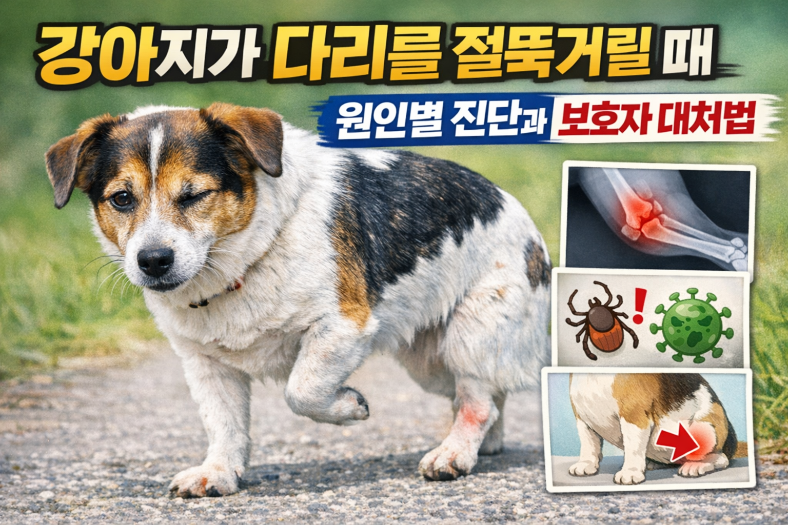 강아지가 다리를 절뚝거릴 때