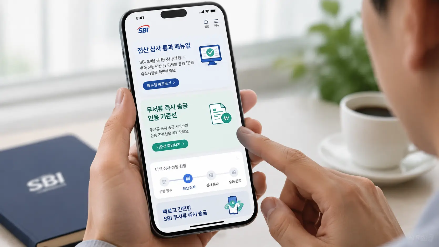 에스비아이 모바일 앱 전산 심사 통과 매뉴얼과 무서류 즉시 송금 인용 기준선을 스마트폰으로 확인하는 차주