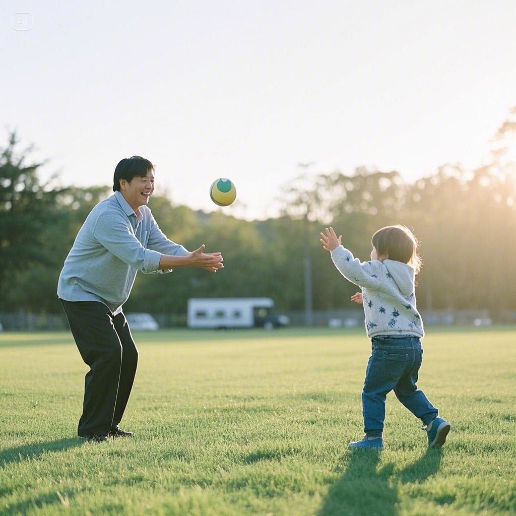 부모와 자식 간의 공놀이