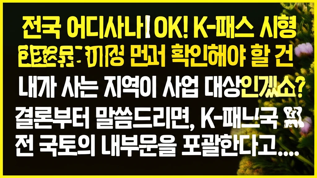 알뜰교통카드보다 편한 K패스 환급금 ..