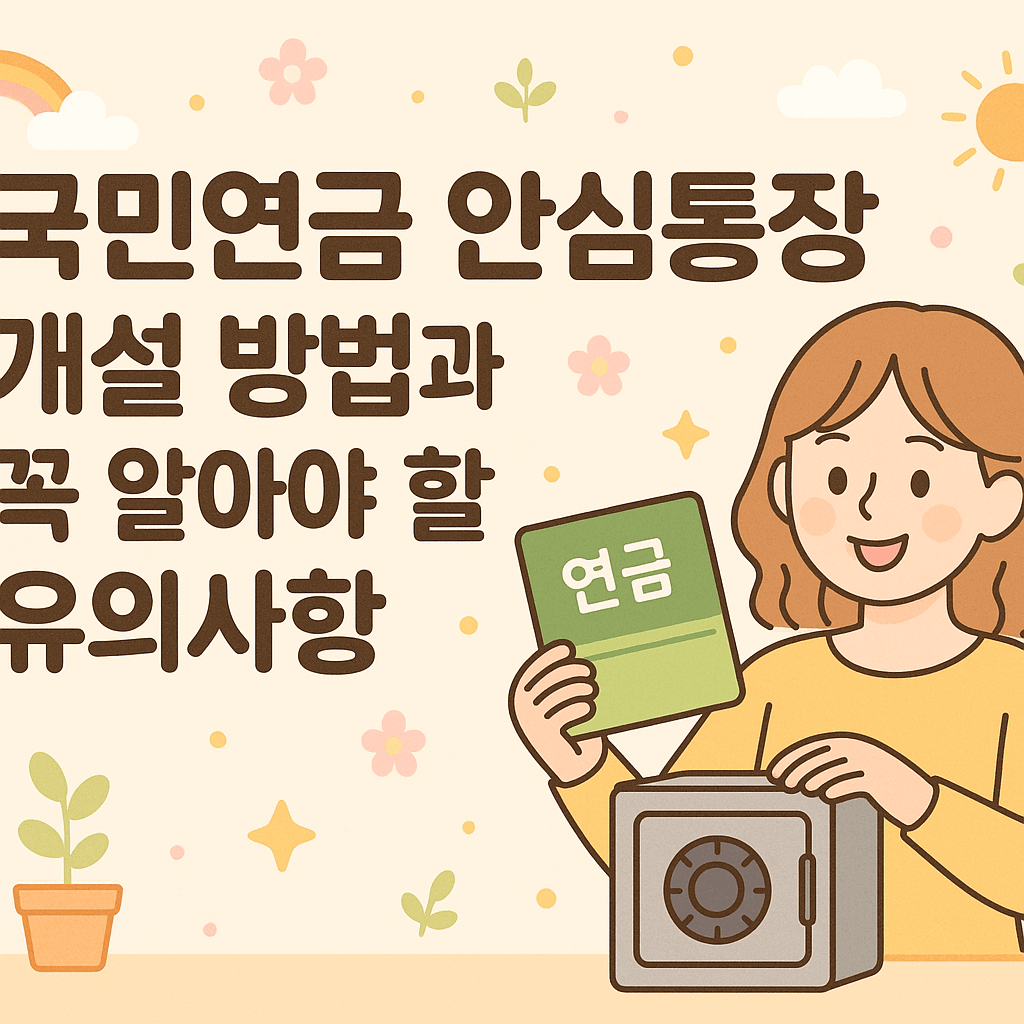 국민연금 안심통장 개설 방법
