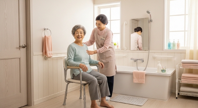 방문목욕 서비스 모습