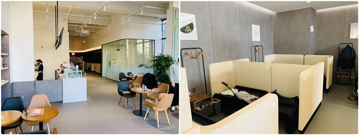 세라젬 웰카페 체험공간 및 카페공간