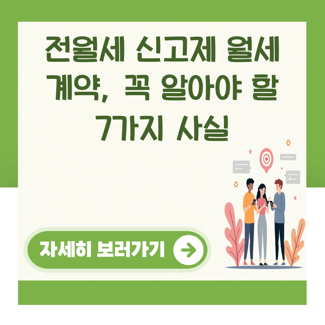 전월세 신고제 월세 계약, 꼭 알아야 할 7가지 사실 대표 이미지