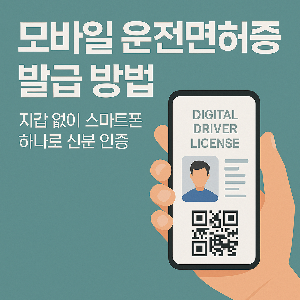 모바일 운전면허증 발급 방법 &ndash; 지갑 없이 신분증 인증하는 법