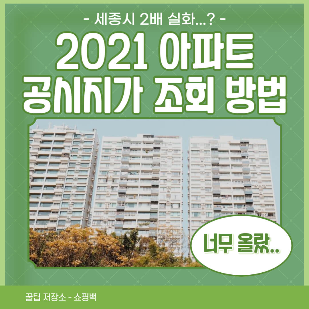 2021 아파트 공시지가 조회 방법 정리