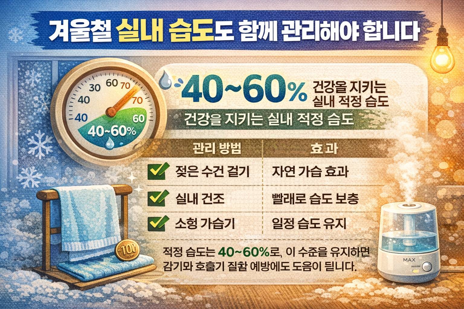 겨울철 실내 습도도 함께 관리 이미지