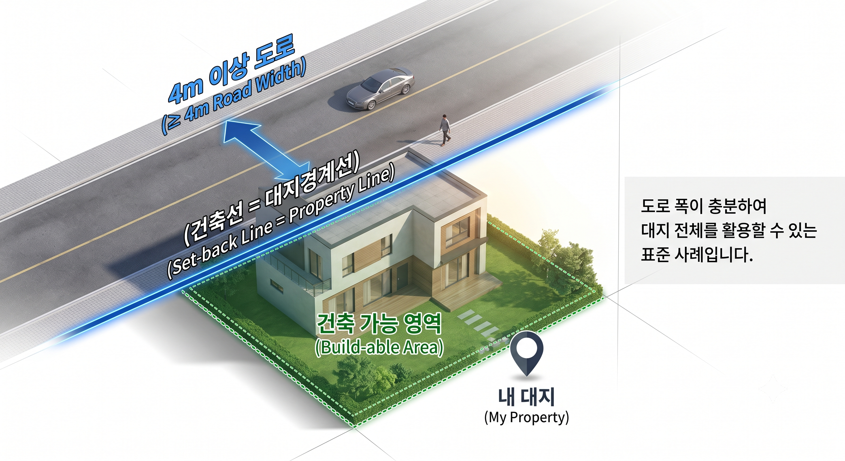 정상적인 도로와 토지