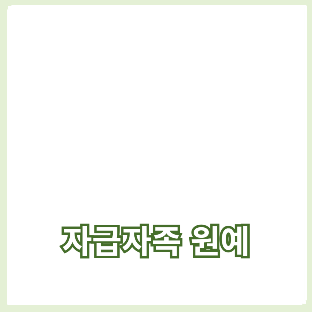 자급자족 원예와 유기농 농업으로