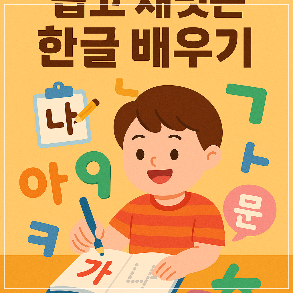 쉽고 재밌는 한글 배우기 첫걸음