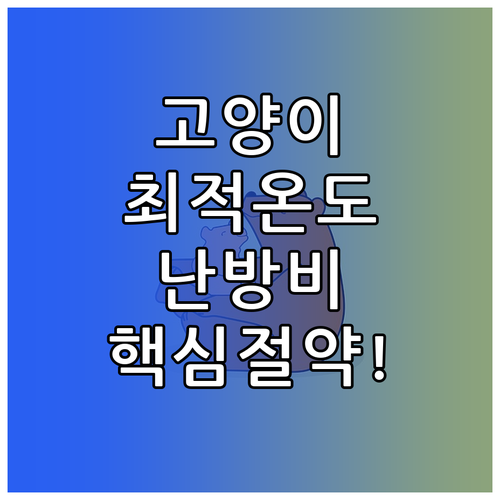 반려묘 겨울철 최적 온도 20~24°..