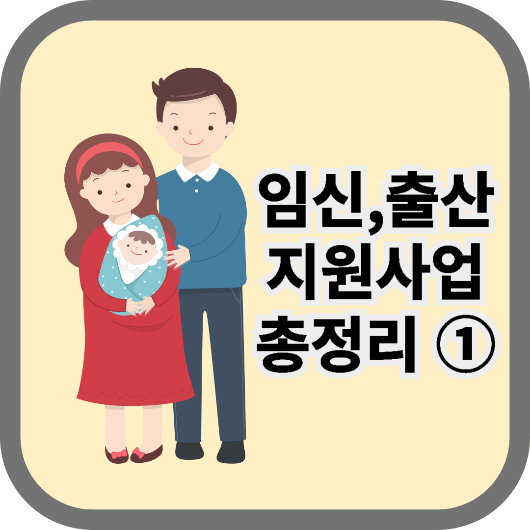임신 &middot; 출산 지원사업 총정리 ①