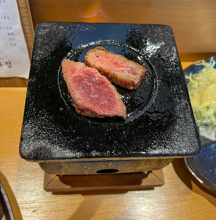 동성로 과정 살치살 스테이크+규카츠