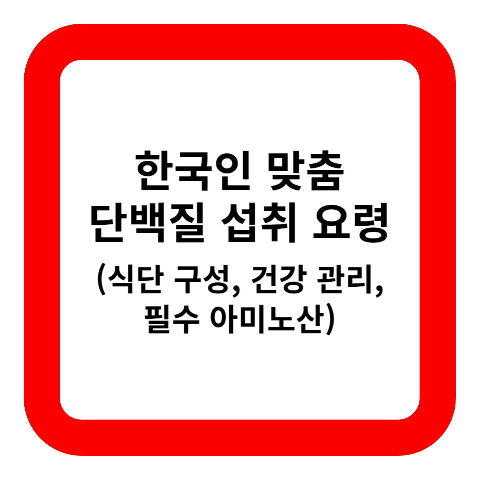 한국인 맞춤 단백질 섭취 요령 관련 사진