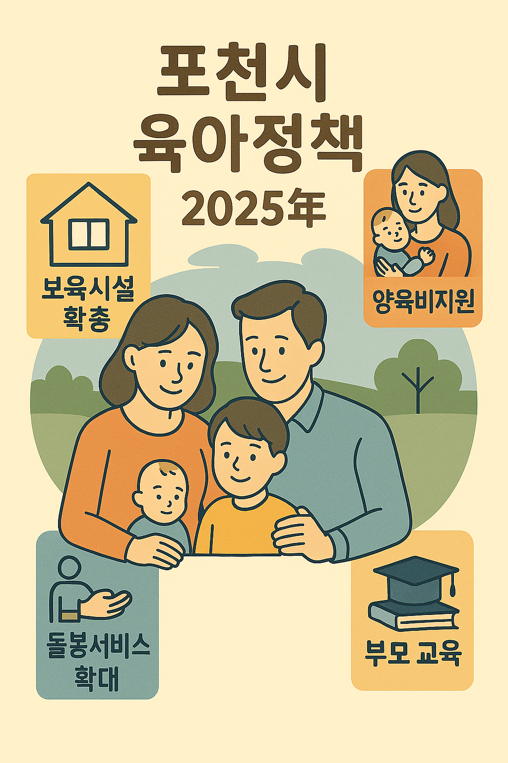 2025 포천시 육아정책 포스터