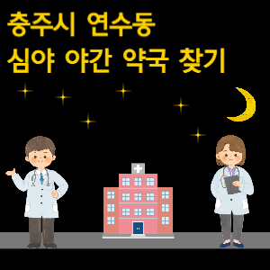 충주시 연수동 심야 야간 약국 찾기