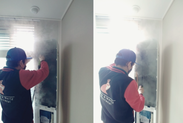 스탠드 에어컨 청소방법 청소주기 간단해요.