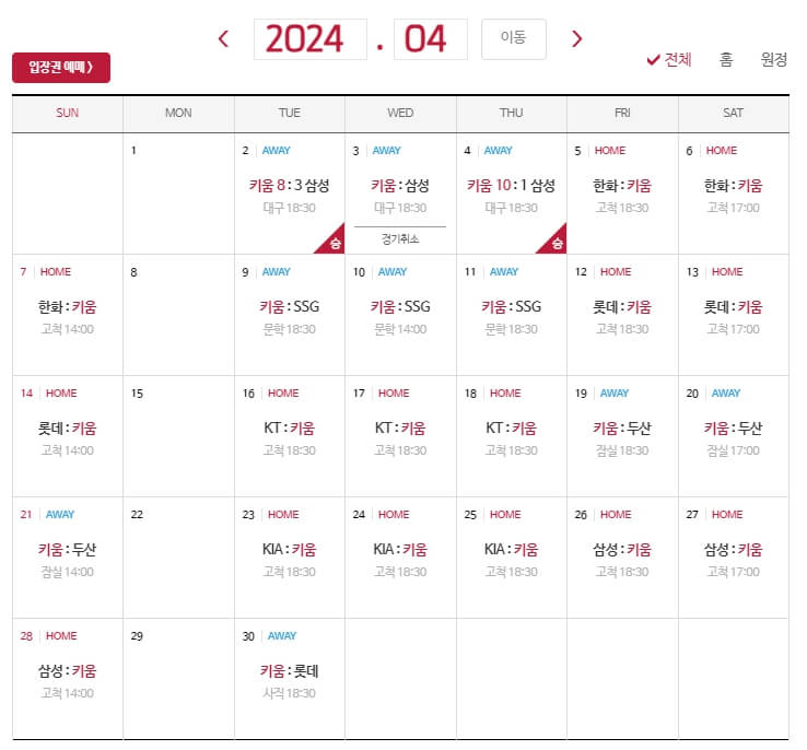 2024 프로야구 키움히어로즈 시즌 정보