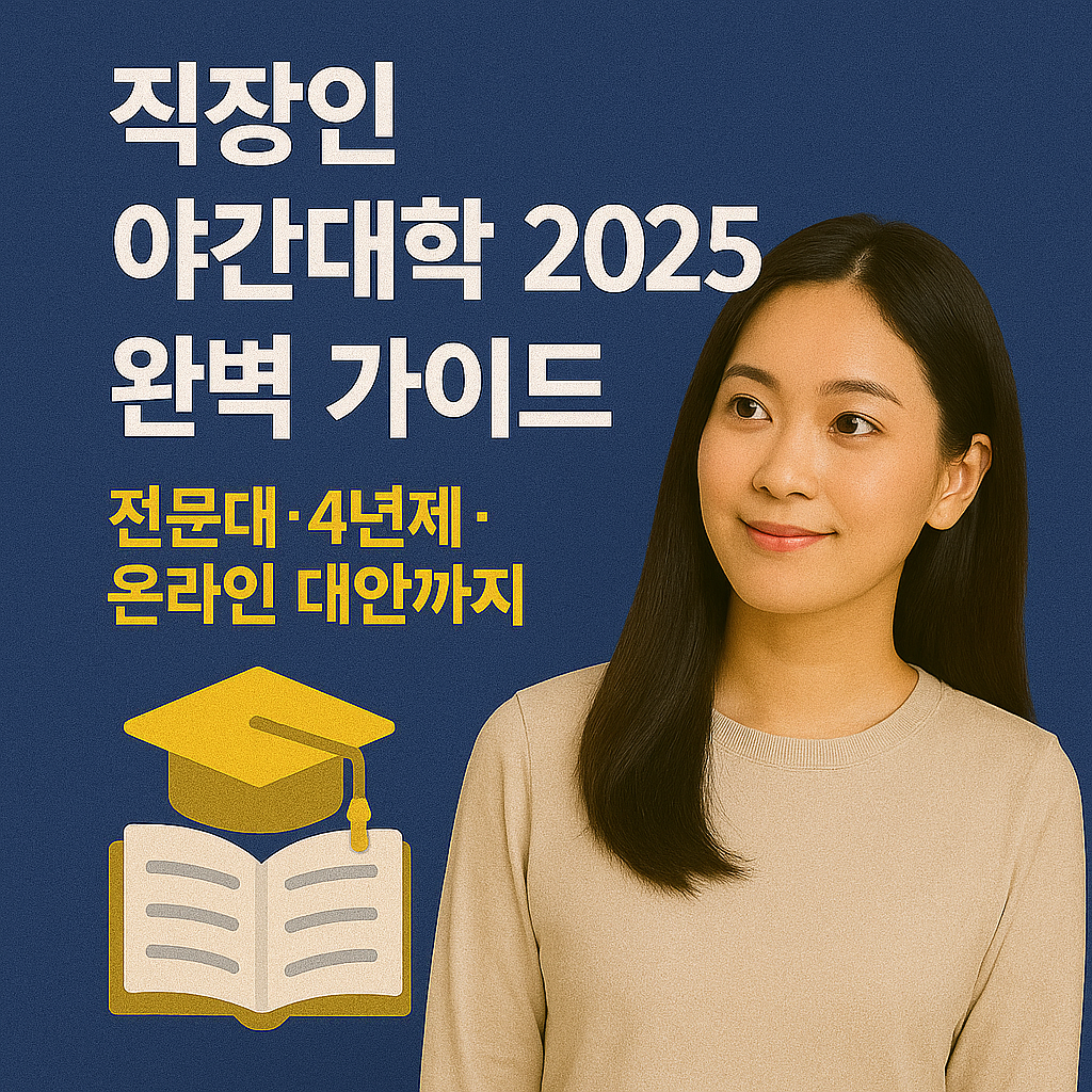 직장인 야간대학 2025 완벽 가이드|전문대·4년제·온라인 대안까지