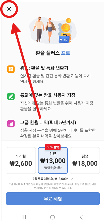 중요! 무료 체험 함정 피하기