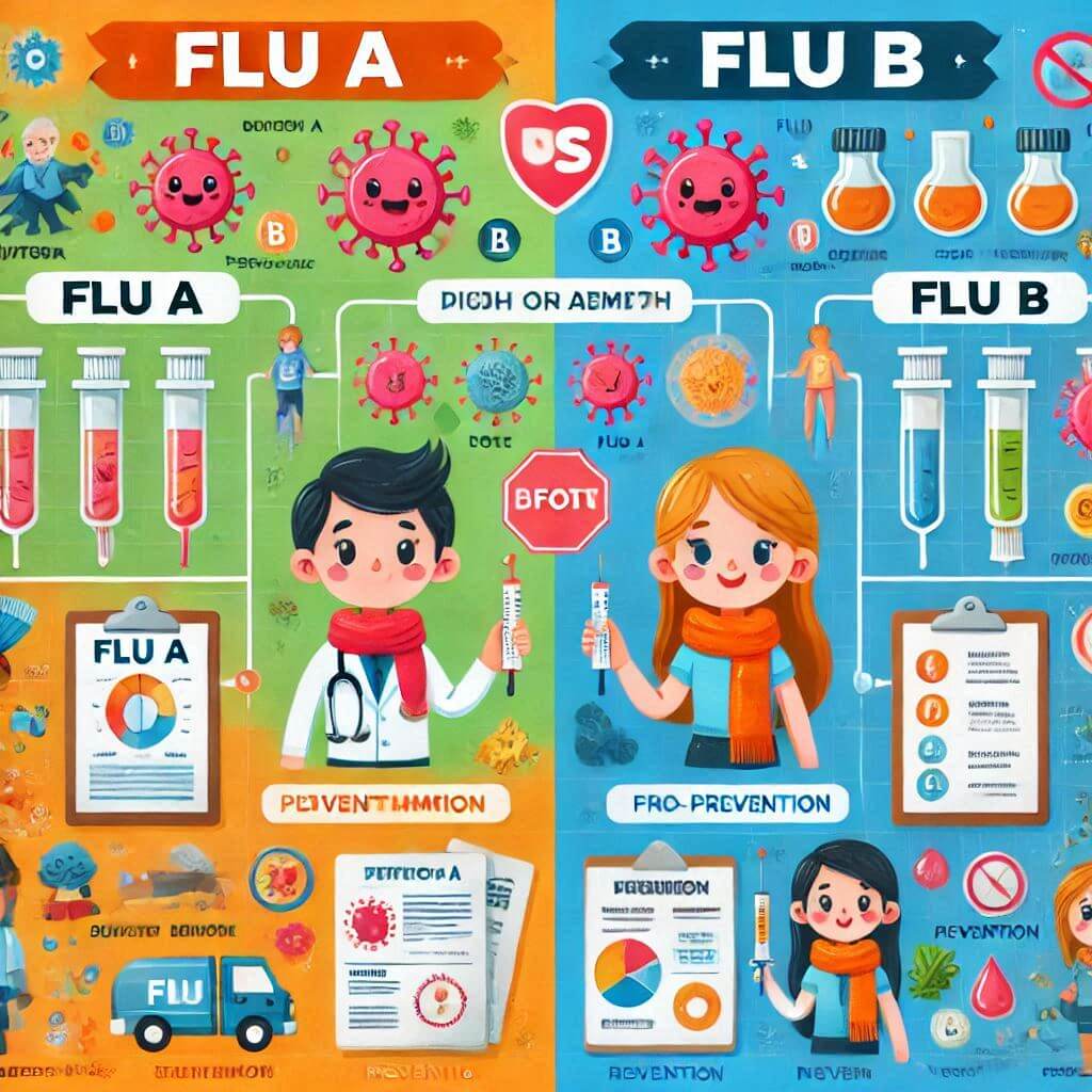 A형 독감과 B형 독감 차이