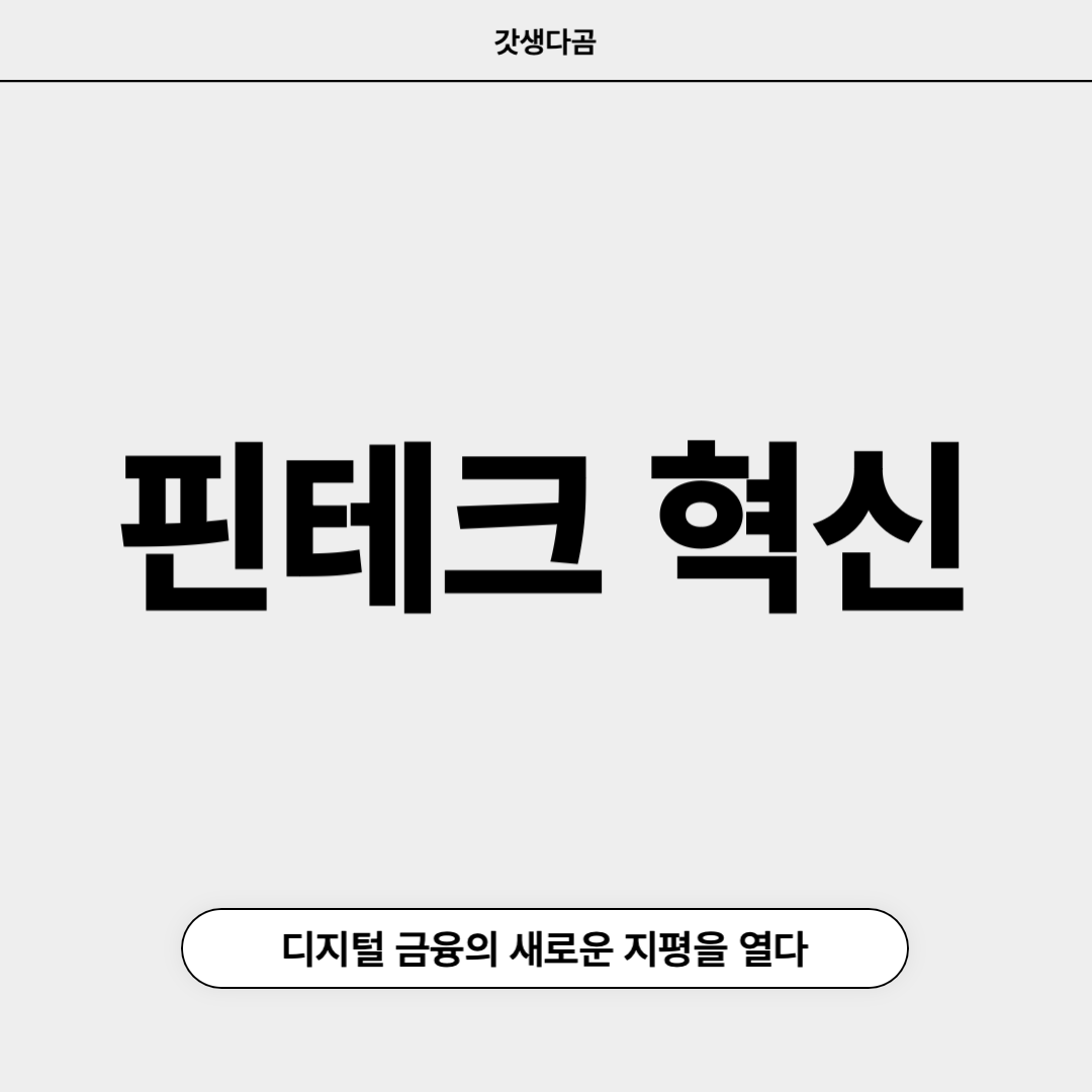 핀테크 혁신