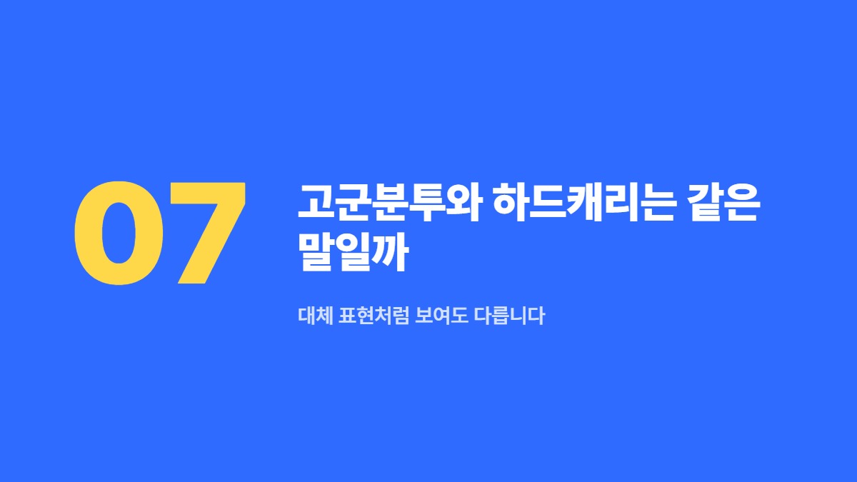 고군분투와 하드캐리는 같은 말일까 — 대체 표현처럼 보여도 다릅니다