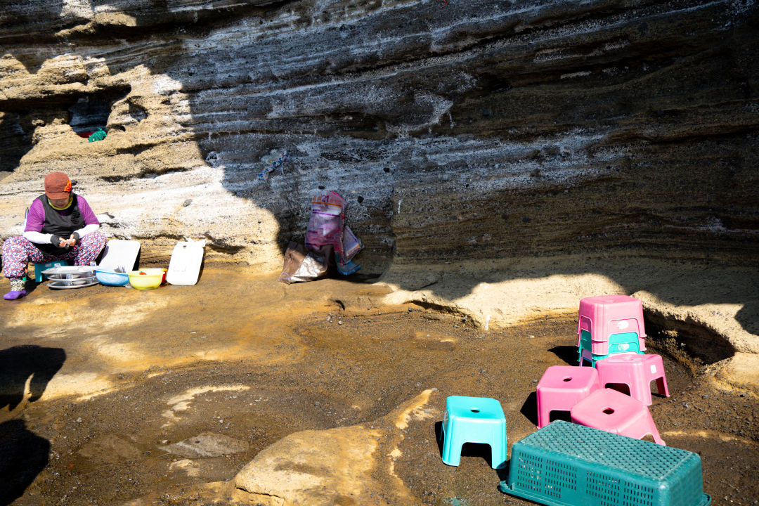 용머리 해안 해물 판매