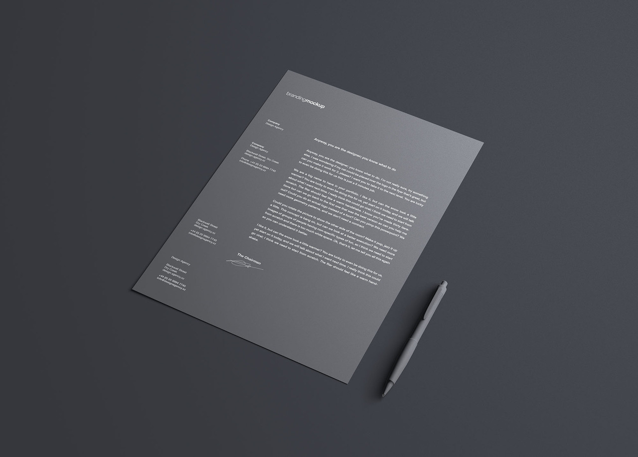 Simple Letterhead Mockup(심플 레터헤드 목업)