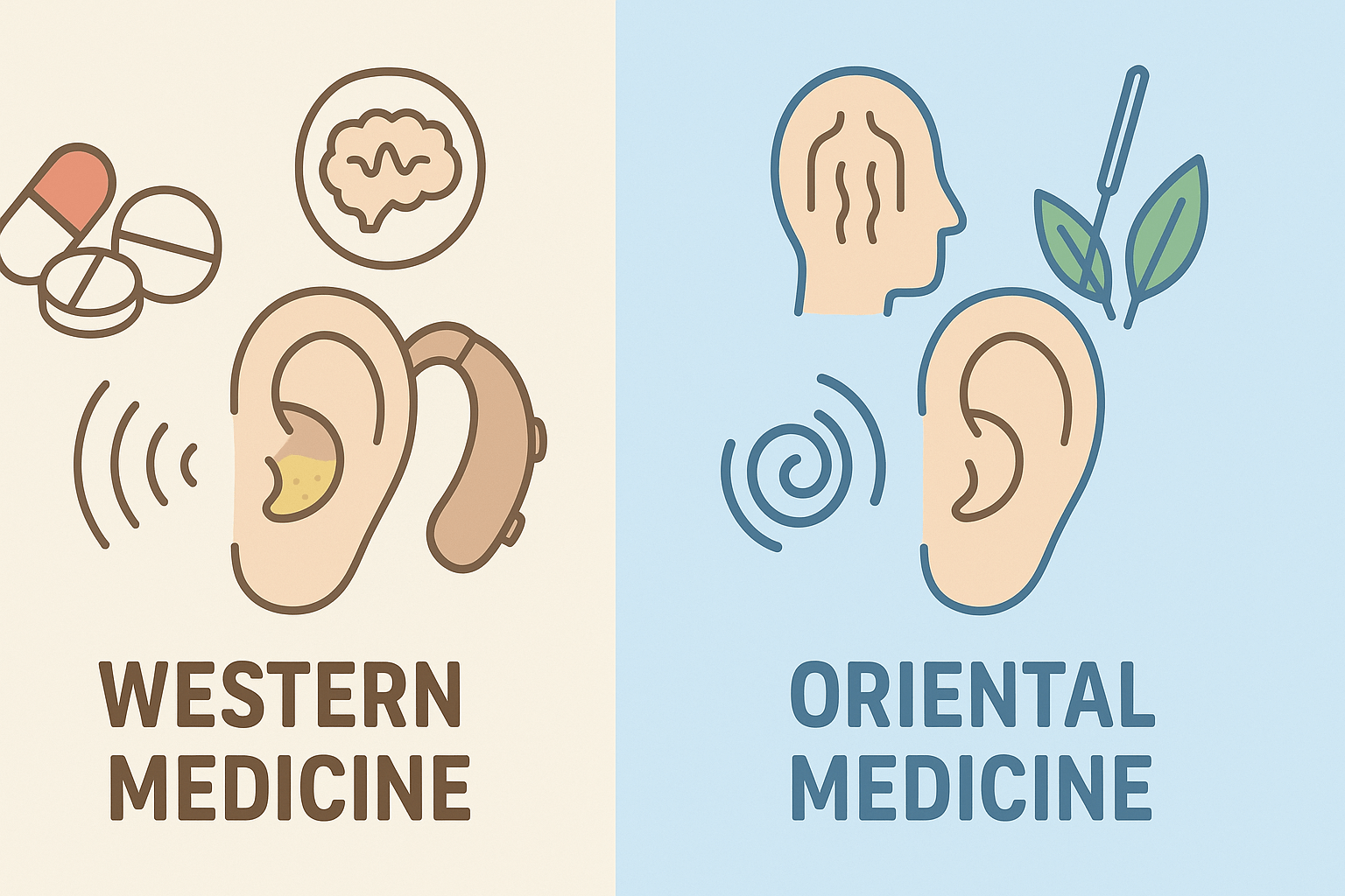 한방 vs 양방 이명 치료 (청력, 스트레스, 약물)