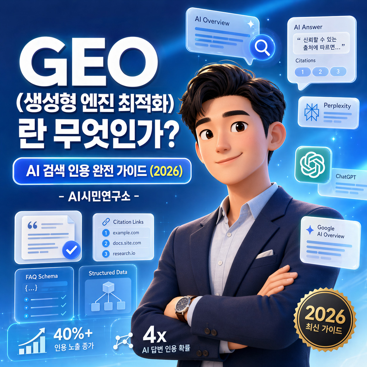GEO(생성형 엔진 최적화)란 무엇인가? AI 검색 인용 완전 가이드 (2026) - AI시민연구소 -