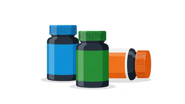 비오틴·철분 등 영양제를 상징하는 약병 그림