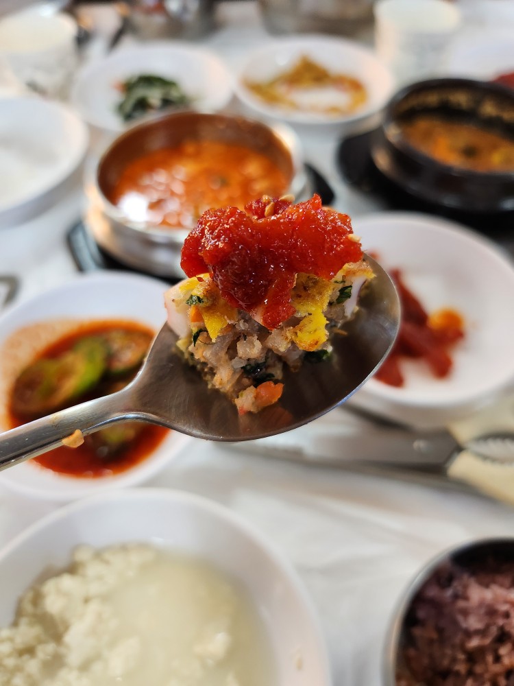 오징어 순대와 회무침