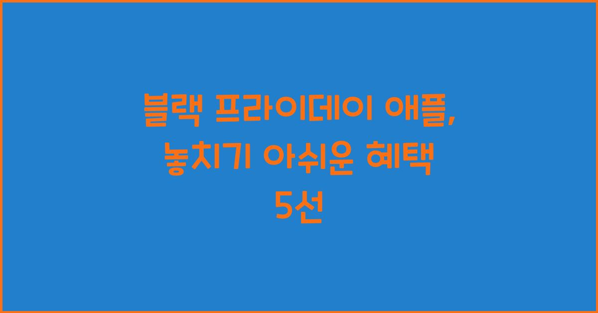 블랙 프라이데이 애플