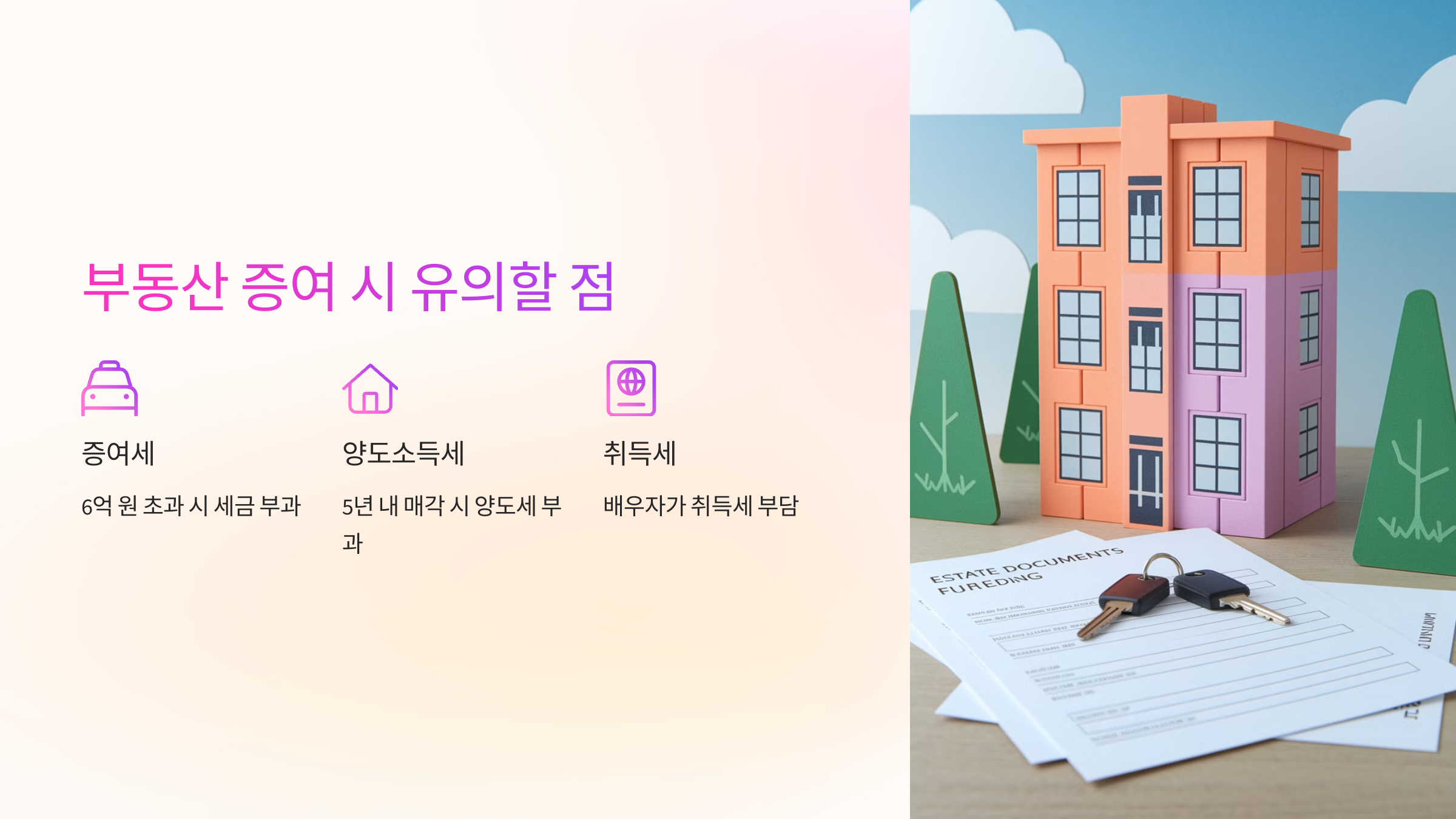 🏠 부동산 증여 시 유의할 점