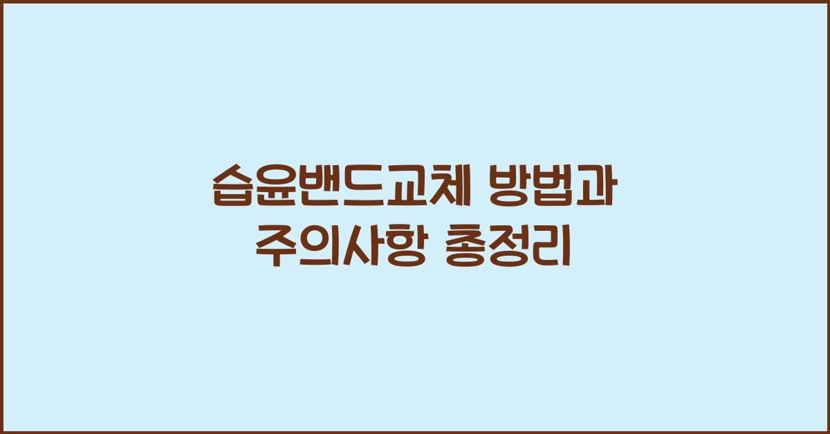 습윤밴드교체