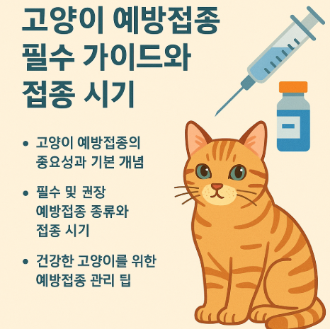 고양이 예방접종 가이드