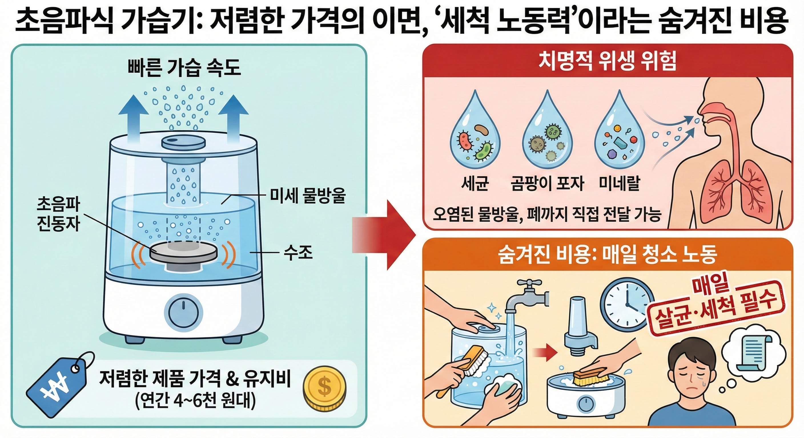 초음파식: 저렴한 가격의 이면, '세척 노동력'이라는 숨겨진 비용