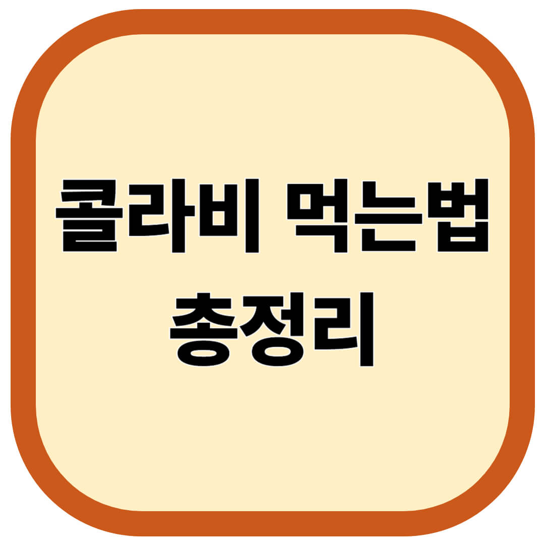 콜라비 먹는법