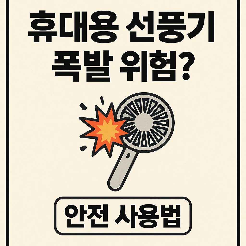 여름 필수템, 휴대용 선풍기 폭발 위험? 리튬이온 배터리 숨은 위협