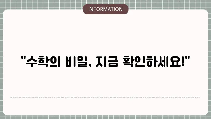 수학의 바이블 답지 활용 예시