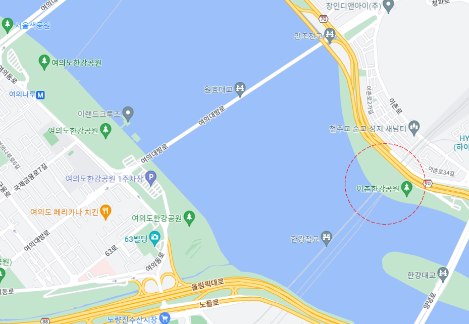 이촌한강공원 지도