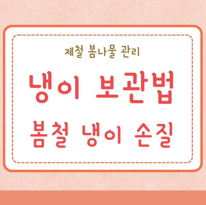 냉이 보관법