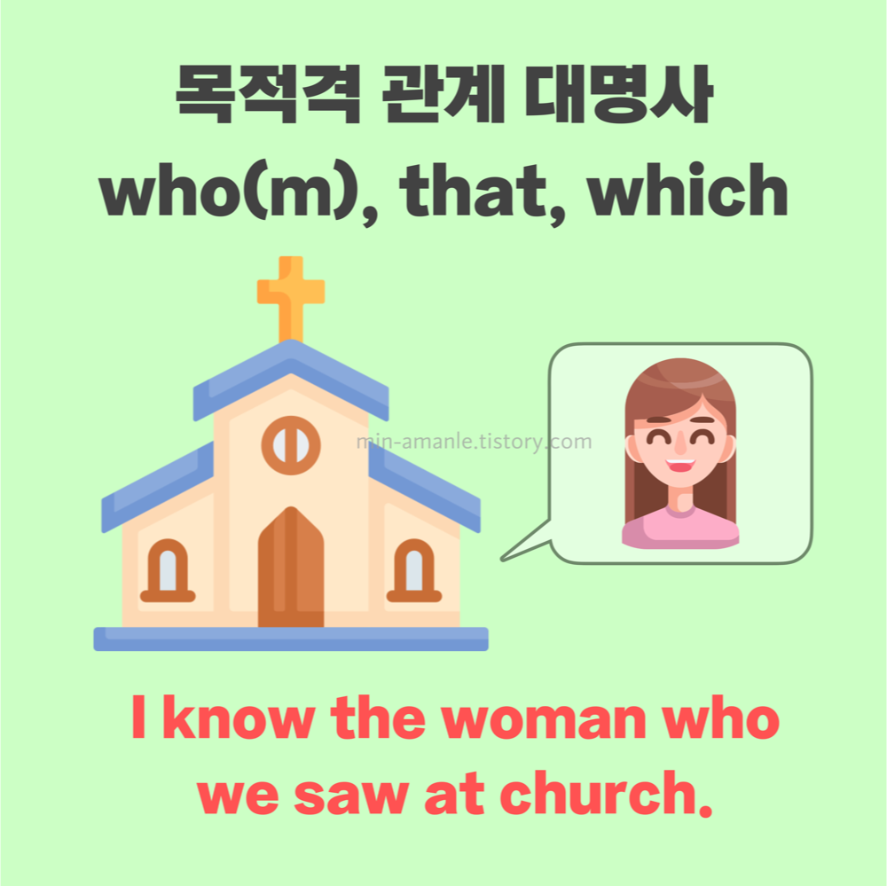 목적격관계대명사 역할, 종류